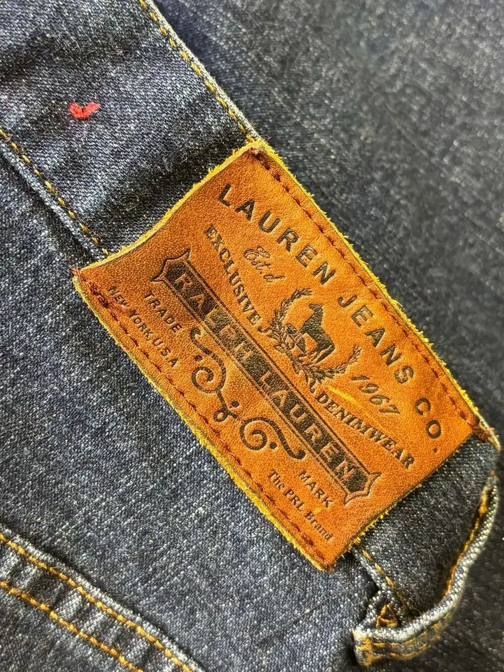 Lauren Jeans Co. Ralph Lauren Women's Dark Blue Denim Jeans Size 16